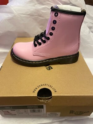 New Dr. Martens Girls Patent Lamper Boots - Pale Pink - Size 11 - Image 1 of 4