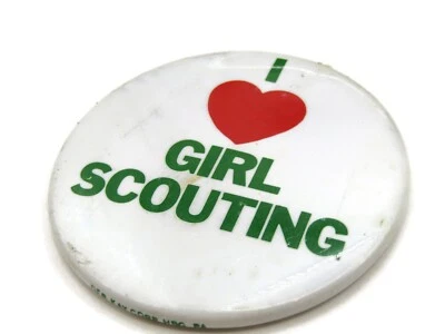 I Love Girl Scouting Pin Button Vintage - Image 1 of 4