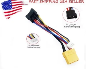 4S Balance Lead Charging Connector Cable Adapter for TRX 1/8 RC Car 190MM XT90 - Picture 1 of 4