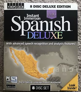 Instant Immersion Spanish Deluxe by TOPICS All 8 Disks - Picture 1 of 4