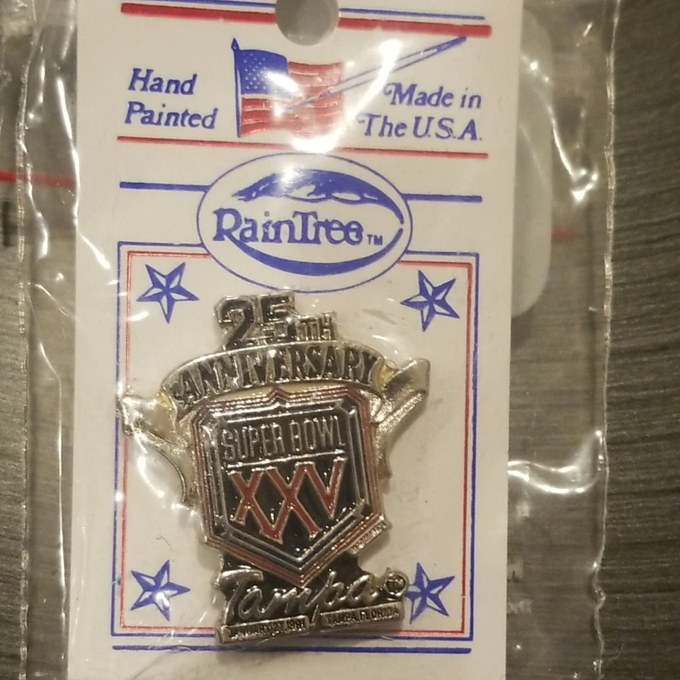 Super bowl xxv sb 25 lapel pin new York giants champion ny ottis Anderson Tampa - Image 1 of 1