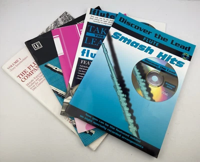 Flute Learning Books & CD's Sheet Music For The Flute. Learning Bundle X5, VGC. - Image 1 of 4