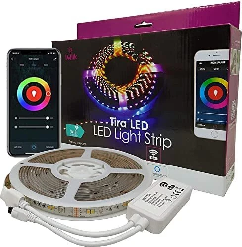 Striscia LED intelligente WiFi Smart 24W 5m Regolabile IP65, luci RGBW (P7h) - Immagine 1 di 1