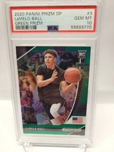 2020 Panini Prizm Draft Picks LaMelo Ball Green Prizm PSA 10 GEM MINT Rookie RC - Bild 1 von 4