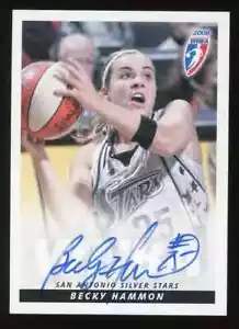 Becky Hammon Signed 2008 WNBA San Antonio Silver Stars ON CARD AUTO #NNO - Picture 1 of 2