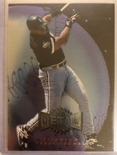 1996 Metal Universe  #8 Frank Thomas Titanium Insert Card