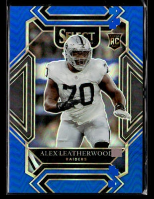 2021 Panini Select #286 Alex Leatherwood Blue Prizm #/99 Rookie card - Image 1 of 2