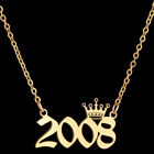 Personalize Year Number Necklaces for Women Custom Year 1986 1993 1999 2003 2 Pe