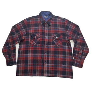 Vintage Wool O The West by Brewster Flannel Shirt Men's Large Plaid - Picture 1 of 6