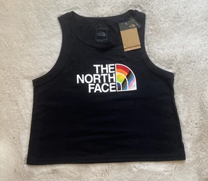 NWT The North Face Womens L Pride Rainbow 100% Cotton Tank Top Sleeveless Black - Picture 1 of 9