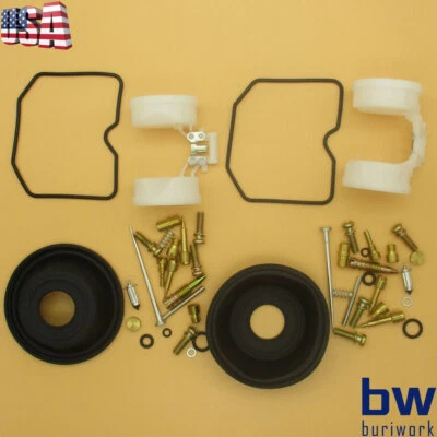 2pcs For Kawasaki EN500A 90-96 Vulcan 500 Carburetor repair kit Float Diaphragm Foto 1 de 4
