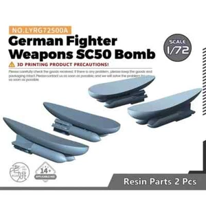 LYRG72500A 1/72 Modelo Actualización Piezas Armas de Combate Alemanas SC50 Bomba IMPRESIÓN 3D - Imagen 1 de 3