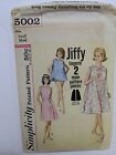 Vintage SMPLICITY 5002 Misses Jiffy Shift Nightgown Top Panties Size Small 10-12