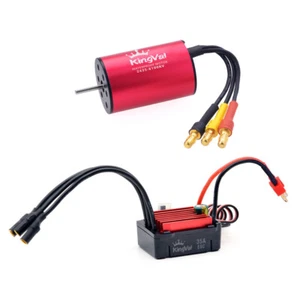 KingVal 2435 3300/4500KV Motore brushless impermeabile + 35A ESC per auto 1/16 1/18 RC - Foto 1 di 11