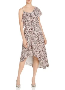 VINCE CAMUTO women dress one shoulder 9120978 soft ash leopard sz XS - Picture 1 of 11