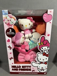NEW Sanrio Hello Kitty Cinnamoroll My Melody Valentine Plush Bouquet 2025 Kawaii - Picture 1 of 3