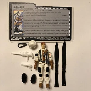 Vintage GI Joe Blizzard 1988 WITH FILE CARD ARAH action figure Missing Backpack - Picture 1 of 7