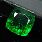 9 Ct Natural Certified Emerald Cushion Shape Green Colombian Loose Gemstone