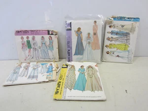 5 1960's & 70's Wedding Dress Sewing Patterns - Picture 1 of 6