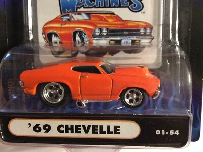 MUSCLE MACHINES  1969 CHEVY CHEVELLE SS  396  1/64 - 69 CHEVY - ORANGE - 01-54  - Image 1 of 3