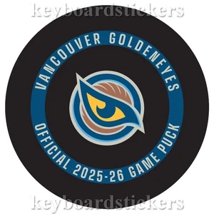 PWHL Vancouver Goldeneyes Saison 2025-2026 Official Game Puck mit Würfel - NEU TEAM - Bild 1 von 2