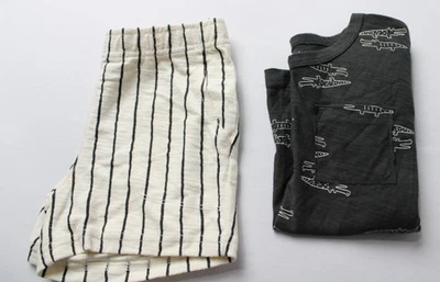 Carter's Boy's 2-Piece Palm Tree Print Short Set CG2 Ivory/Blue Size 4T NWT - Image 1 of 4