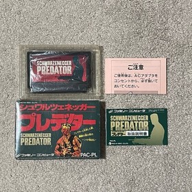 Schwarzenegger Predator W/box Instruction Nintendo Famicom FC Cartridge Tested