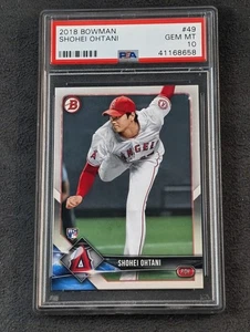 SHOHEI OHTANi RC 🔥2018 BOWMAN #49 Rookie Card RC PSA 10 Gem Mint 💎 - Picture 1 of 2