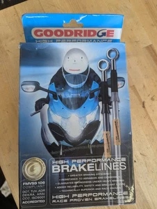 Goodridge Triumph Sprint RS 1999-2003 Classic Black Stainless Front Brake Hoses - Picture 1 of 4