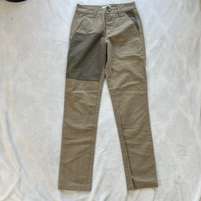 Pantalones Baldwin Carter Para Hombres 28 Caqui Lona Exterior Botón Mosca Chino Foto 1 de 4