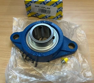 SNR UCFL208 40 MM Bohrung Flansch 2 Bolzen oval Gusseisen Gehäuselagereinheit - Bild 1 von 5