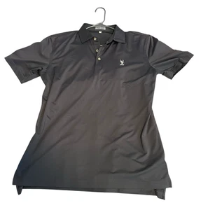 Peter Millar Golf Shirt Polo Sommer Comfort Brust Logo M grau Charles Schwab Hit - Bild 1 von 9