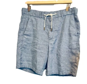 Porter & Ash Linen Blend Shorts Men’s XL Light Blue EUC - Picture 1 of 13