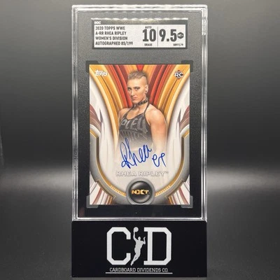 Rhea Ripley 2020 Topps WWE NXT RC Rookie Auto /199 SP SGC 9.5 - Image 1 of 2