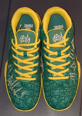 Matthew Dellavedova Signed Delly 1 Peak 12.5 Shoes Australia Cavs Bucks PSA COA - Image 1 of 3