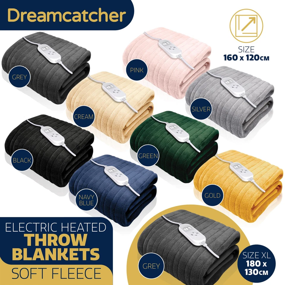 Dreamcatcher Heated Throw Luxury Electric Bed Sofa Blanket Timer Double & XL - Image 1 of 4