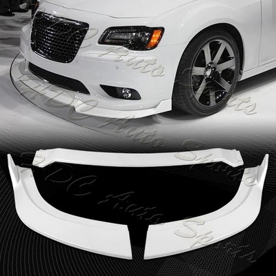 For 2012-2014 Chrysler 300 SRT8 Painted White Front Bumper Lip Splitter Spoiler - Image 1 of 4