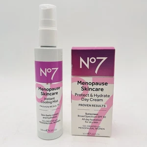 Crema de día para el cuidado de la piel para la menopausia No7 1,69 fl oz (Exp. 03/25) y niebla de enfriamiento 3,3 fl oz - Imagen 1 de 9