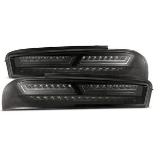 AlphaRex For Chevy Camaro 2016 2017 2018 LED Tail Lights PRO-Series Jet Black - Picture 1 of 7