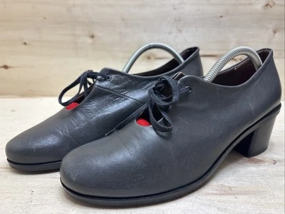 LILI MILL WOMENS SHOE TRIPPEN LACE UP PUMPS BLOCK HEEL SIZE:38 UK:5 DARK GREY - Image 1 of 4