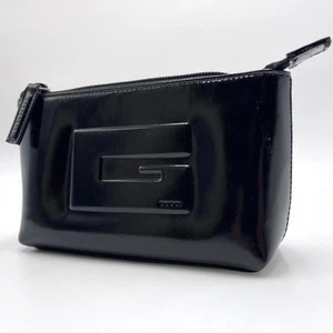 Gucci Kosmetiktasche Lack Emaille Schwarz - Bild 1 von 10