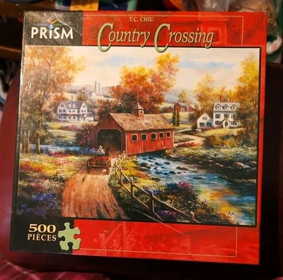 PRISM 500 Piece "Country Crossing" Jigsaw Puzzle Factory Sealed - Image 1 of 4
