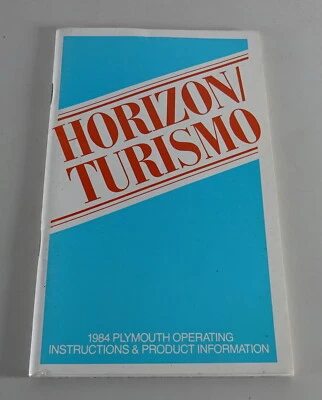 Manuale Dell'Owner / Manuale Plymouth Horizon / Turismo Anno 1984 - Immagine 1 di 2