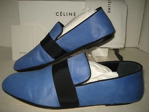 $ 950 NEU Celine US 10 EU 40 Ponyhaar 2-farbig flacher Hausschuhe Halbschuh Slipper Schuhe - Bild 1 von 10