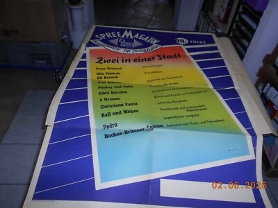 großes dekorat. orig Plakat 1950/60er Jahre DDR Variete Zirkus Künstler Cottbus - Bild 1 von 4