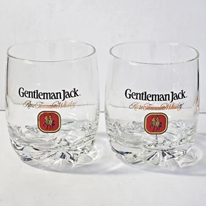 Gentleman Jack Rare Tennessee Whiskey Rocks Glasses Swirl Bottom 8oz Lot of 2 - Picture 1 of 5