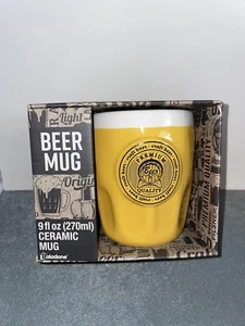 Paladone Ceramic Beer Mug Yellow 9 Fl oz (270 ML) NIB - Picture 1 of 3