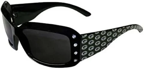 NFL Green Bay Packers Women's Bling Rhinestone Designer Sunglasses Cover