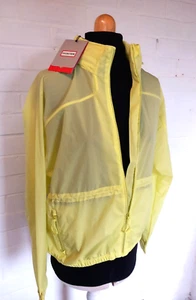 Hunter Jacket Size Large Ladies Light Showerproof Mac Hooded Recycled Yellow 16 - Picture 1 of 22