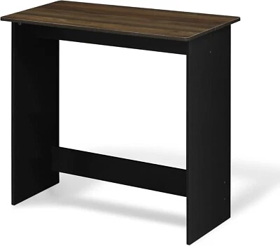 FURINNO Writing Desk Office Classroom Space Saving Simplistic Study Table-Walnut - Image 1 of 4